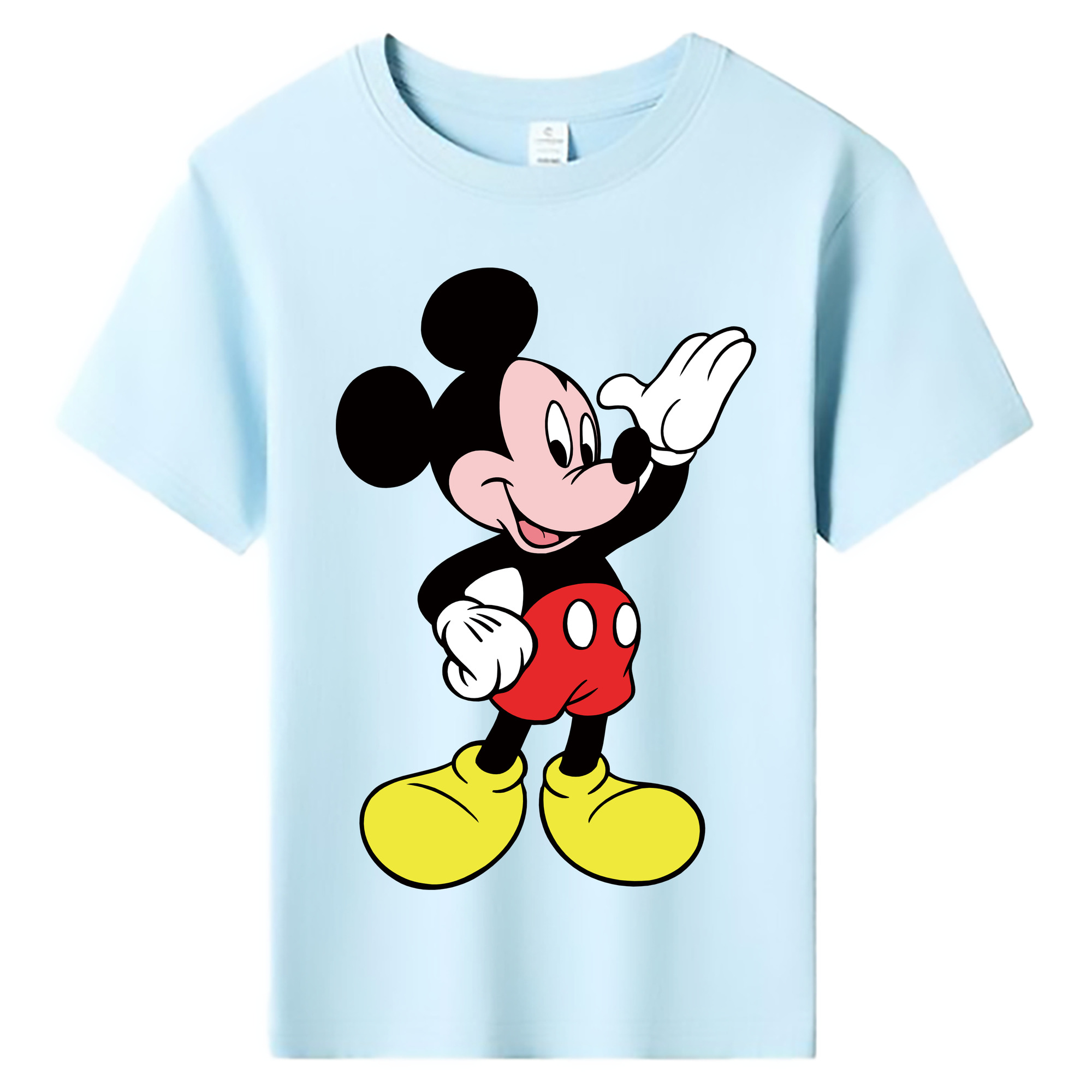 ミッキーマウス Mickey Mouse 綿100％キッズTシャツ（フロントプリント）